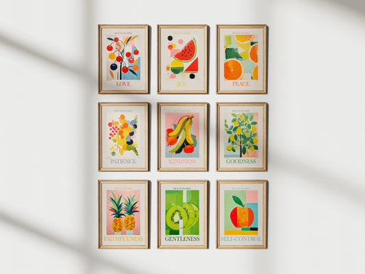 Fruit of the Spirit Print Set - Modern