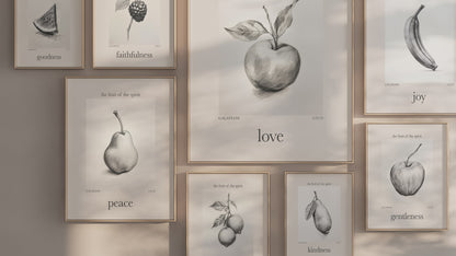 Fruit of the Spirit Print Set - Sketched